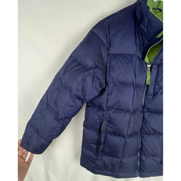 LL BEAN Jacket Youth Boys L 14-16 Goose Down Puffer Full Zip Pockets Ski Outdoor - Picture 8 of 16